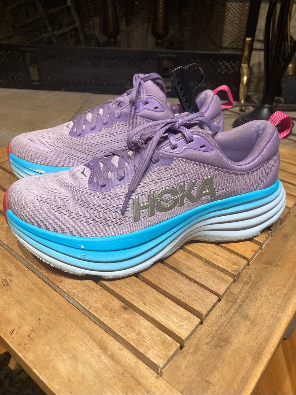 HOKA ONE ONE Bondi 8 Women's Running Shoes Sneakers Size 7B No insoles Used